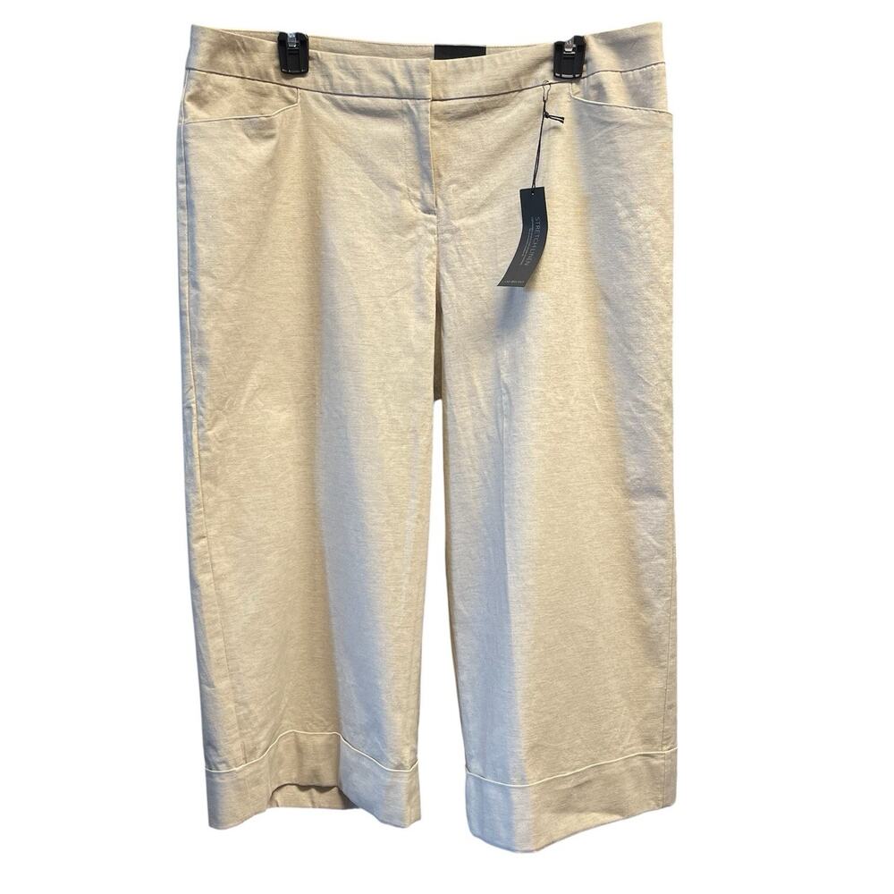 Lane Bryant Khaki Crop Dress Pants The Lena Moderately Curvy Stretch New Size 16